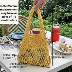 Summer Mini Small Bag Casual Beach Vacation Cotton Rope Woven