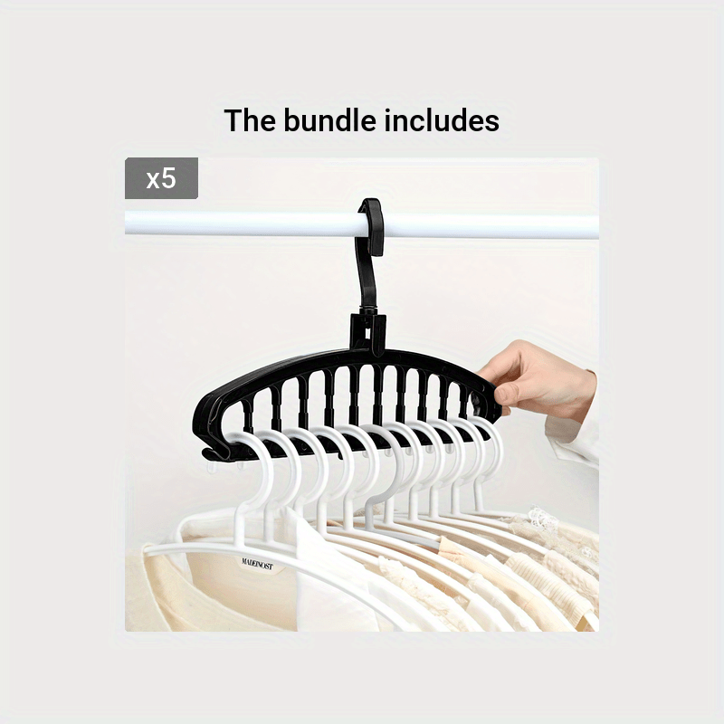 11 Hole Storage Hanger Wardrobe Dormitory Arrangement Hanging Clothes Shelf