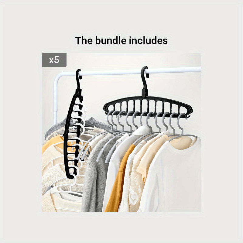 11 Hole Storage Hanger Wardrobe Dormitory Arrangement Hanging Clothes Shelf