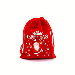 3pcs Christmas Gift Bag Set Drawstring Mouth Packaging Gift Bag
