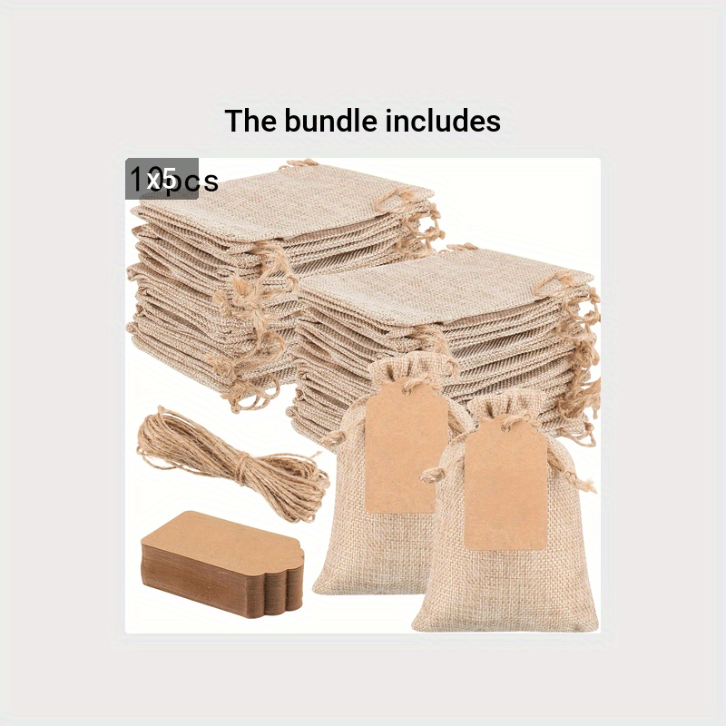 10pcs Burlap Gift Bag Drawstring Wedding Party Jewelry Christmas