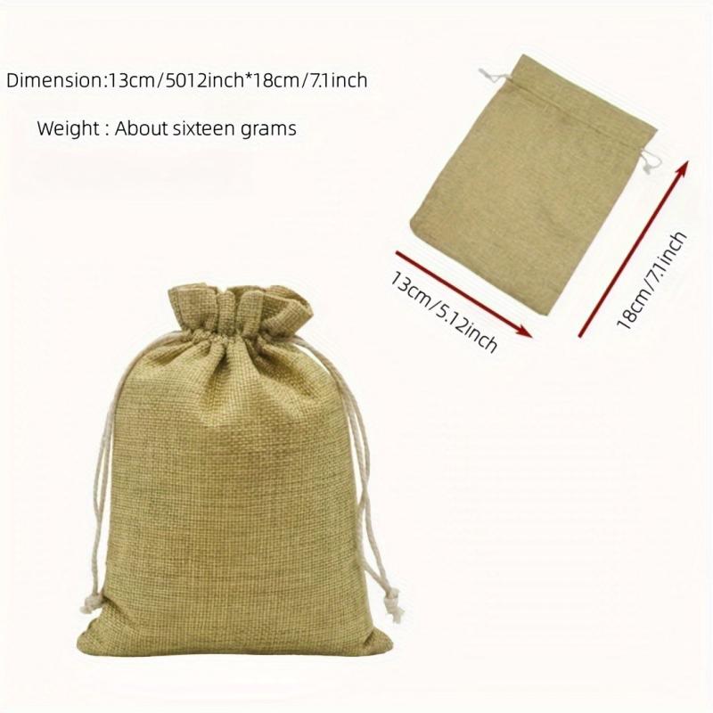 10pcs Burlap Gift Bag Drawstring Wedding Party Jewelry Christmas