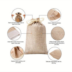 10pcs Burlap Gift Bag Drawstring Wedding Party Jewelry Christmas