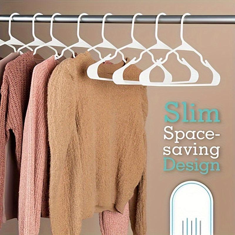 10pcs Plastic Hanger Clothes Rack Space Saving Organizer