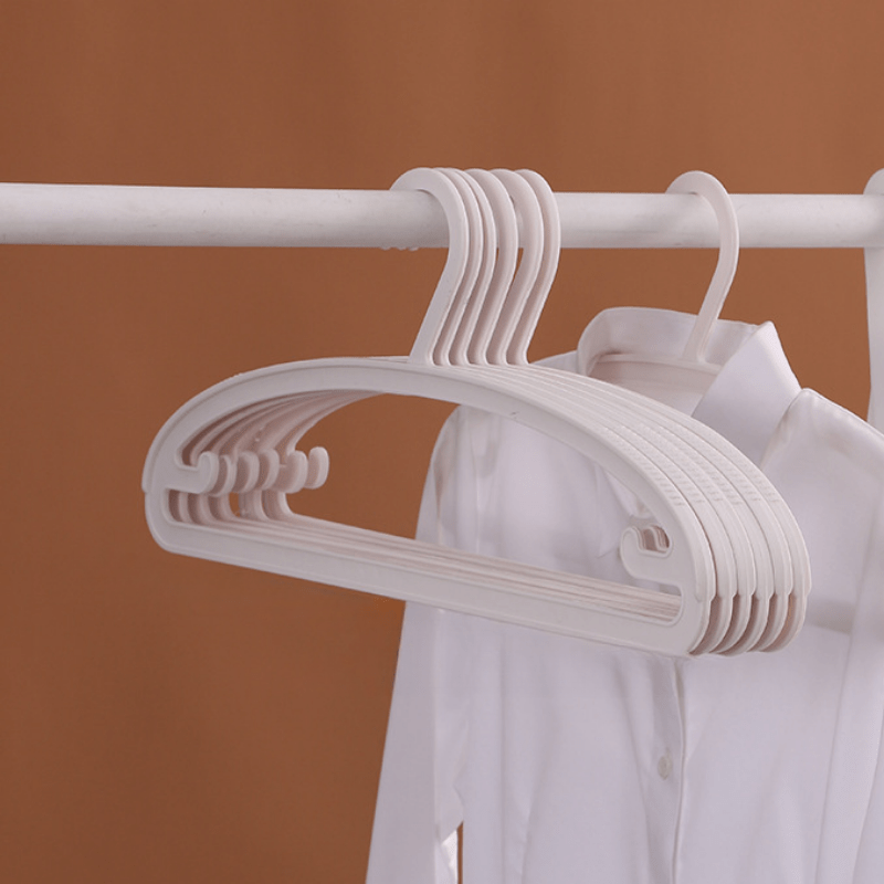 3pcs Wide Shoulder Plastic Clothes Rack Anti Deformation Adult Clothes Support