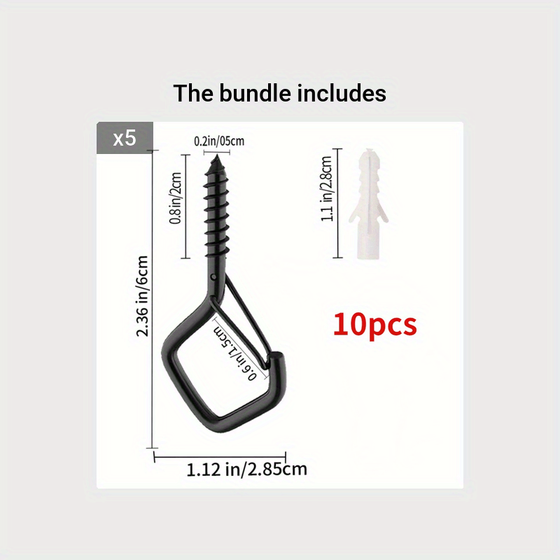 10pcs Anti Drop Bonsai Hooks with Safety Buckles for Christmas Lights