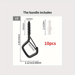 10pcs Anti Drop Bonsai Hooks with Safety Buckles for Christmas Lights