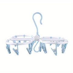 2pcs Folding 32 Clips Drying Rack Multifunctional Clothes Hanger