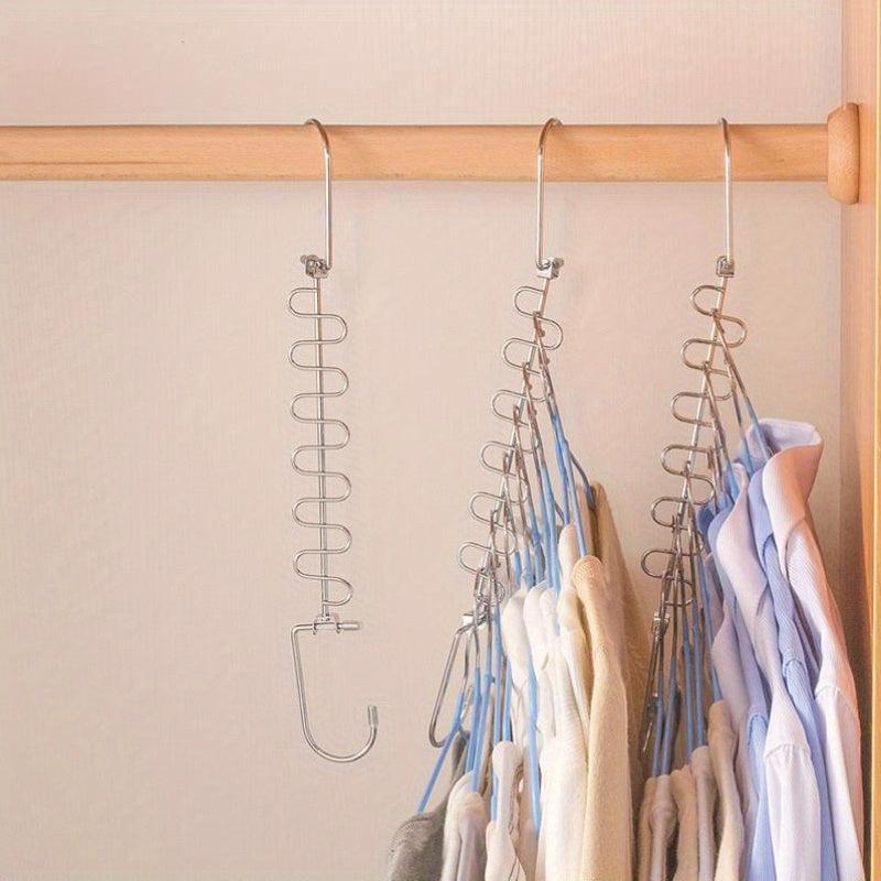 6-Hole Metal Pants Rack Hanger for Wardrobe Storage