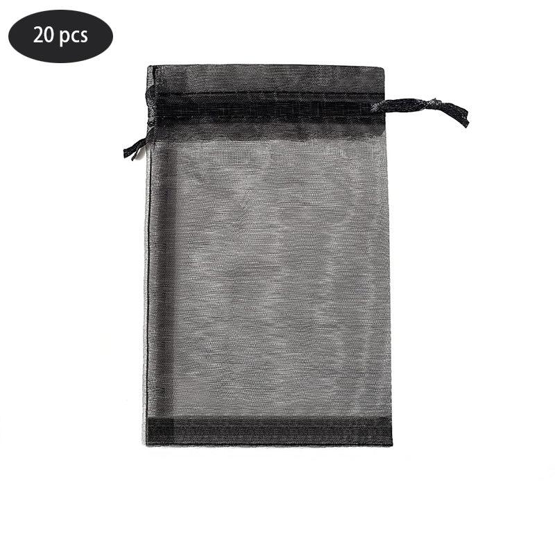 20pcs Drawstring Jewelry Gift Bags Transparent Party Packaging
