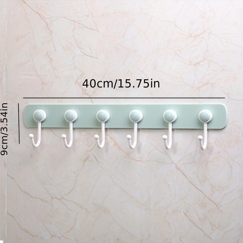 Kitchen Hanging Storage Rack 360 Rotating With 6 Hooks Towel Rag Hook