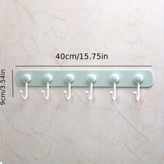 Kitchen Hanging Storage Rack 360 Rotating With 6 Hooks Towel Rag Hook