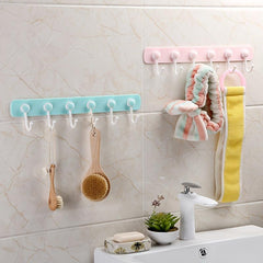 Kitchen Hanging Storage Rack 360 Rotating With 6 Hooks Towel Rag Hook