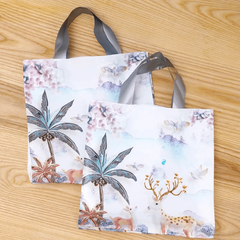 10pcs Plastic Tote Bags for Shopping Clothing Store Gift Wrapping Bags
