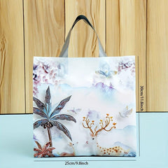 10pcs Plastic Tote Bags for Shopping Clothing Store Gift Wrapping Bags