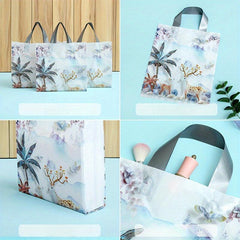 10pcs Plastic Tote Bags for Shopping Clothing Store Gift Wrapping Bags