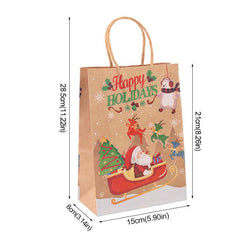 5pcs Christmas Bags Xmas Tree Candy Cookie Present Paper Bags