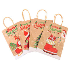 5pcs Christmas Bags Xmas Tree Candy Cookie Present Paper Bags