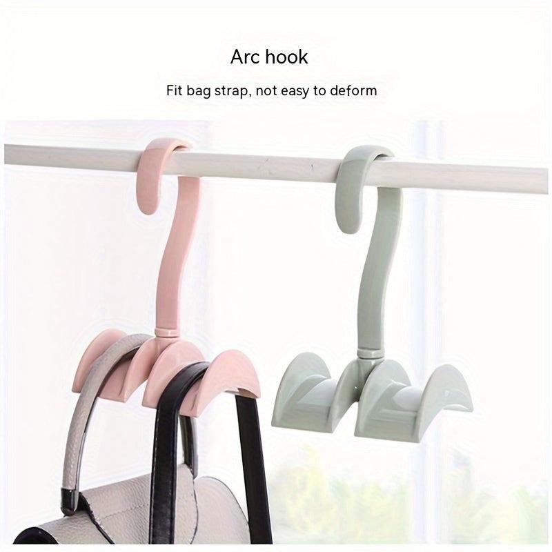 Rotatable Multifunctional Bag Hook Storage Rack for Clothing
