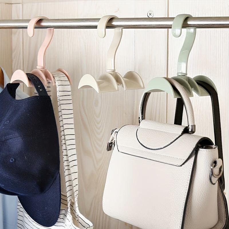 Rotatable Multifunctional Bag Hook Storage Rack for Clothing