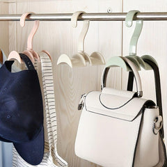 Rotatable Multifunctional Bag Hook Storage Rack for Clothing
