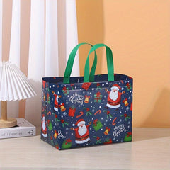 Large Capacity Christmas Tote Bag Portable Folding Nonwoven Bag