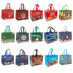 Large Capacity Christmas Tote Bag Portable Folding Nonwoven Bag
