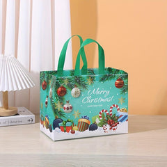 Large Capacity Christmas Tote Bag Portable Folding Nonwoven Bag