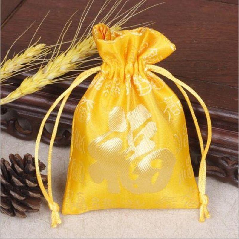 1pc Red Cloth Bag Brocade Pouch Year's Lucky Bag