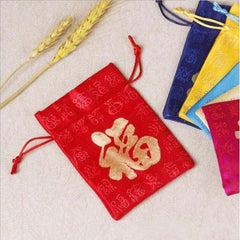1pc Red Cloth Bag Brocade Pouch Year's Lucky Bag