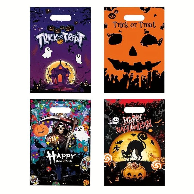 10pcs Halloween Gift Bag Cartoon Pumpkin Lantern Light Birthday Party Candy Bag
