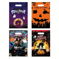 10pcs Halloween Gift Bag Cartoon Pumpkin Lantern Light Birthday Party Candy Bag