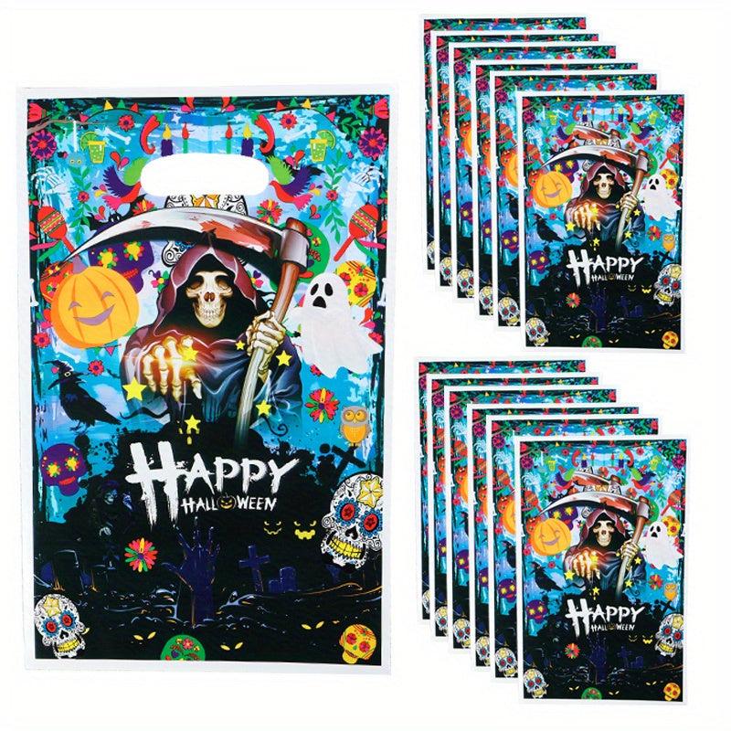 10pcs Halloween Gift Bag Cartoon Pumpkin Lantern Light Birthday Party Candy Bag
