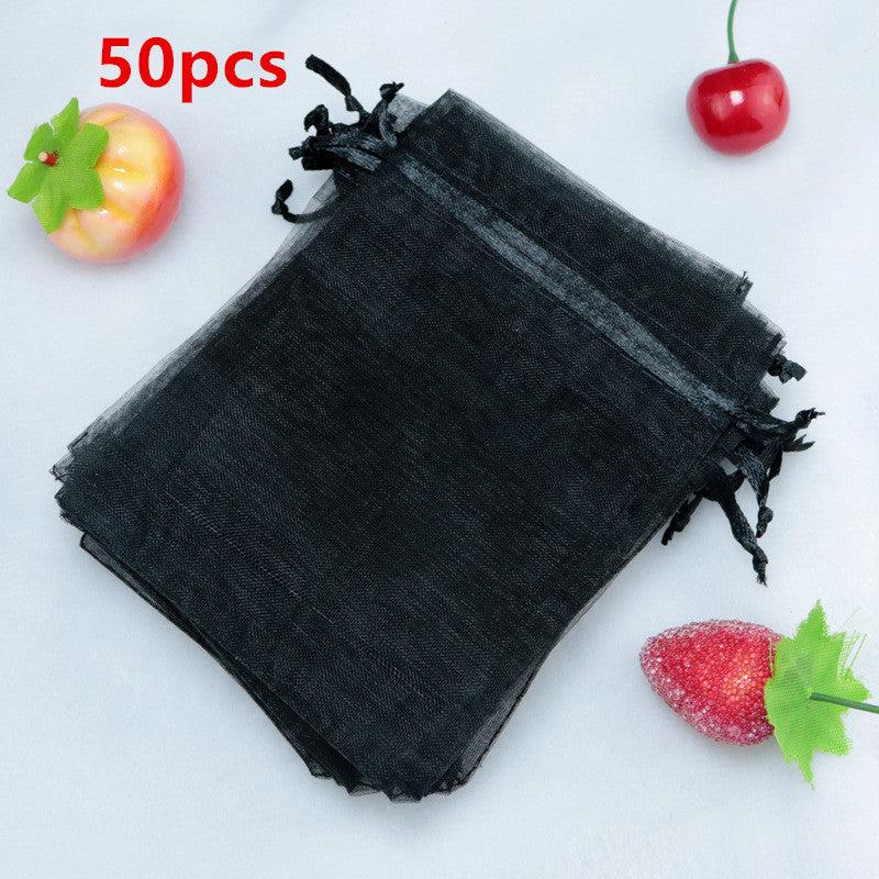 50pcs Organza Drawstring Storage Bag 6.99 X 8.99 Cm for Jewelry Wedding Birthday