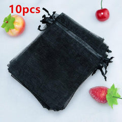 50pcs Organza Drawstring Storage Bag 6.99 X 8.99 Cm for Jewelry Wedding Birthday