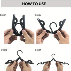 6pcs Plastic Travel Hangers Portable Folding Clothes Hangers