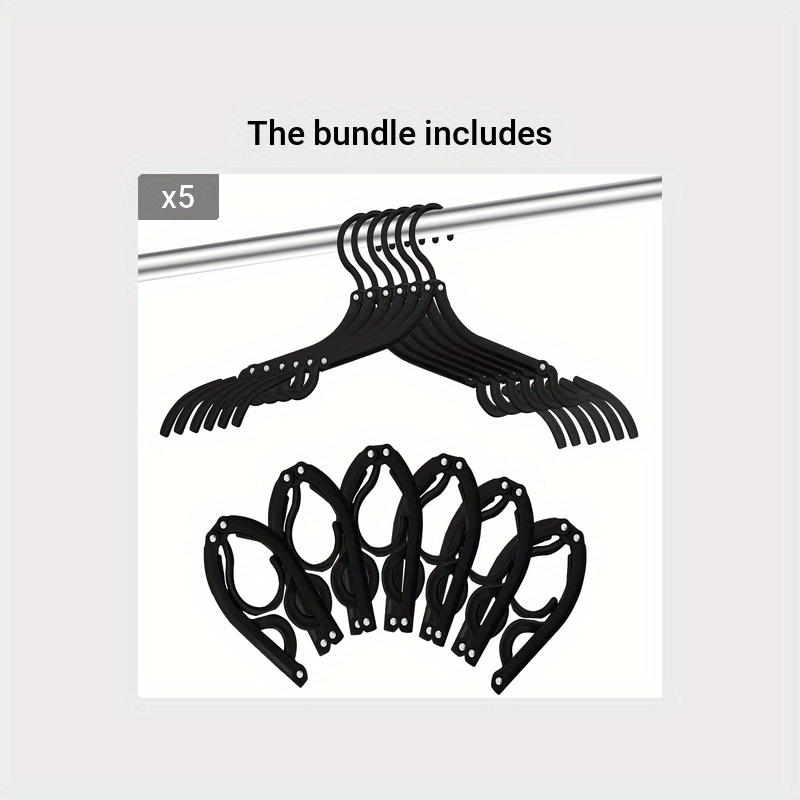6pcs Plastic Travel Hangers Portable Folding Clothes Hangers