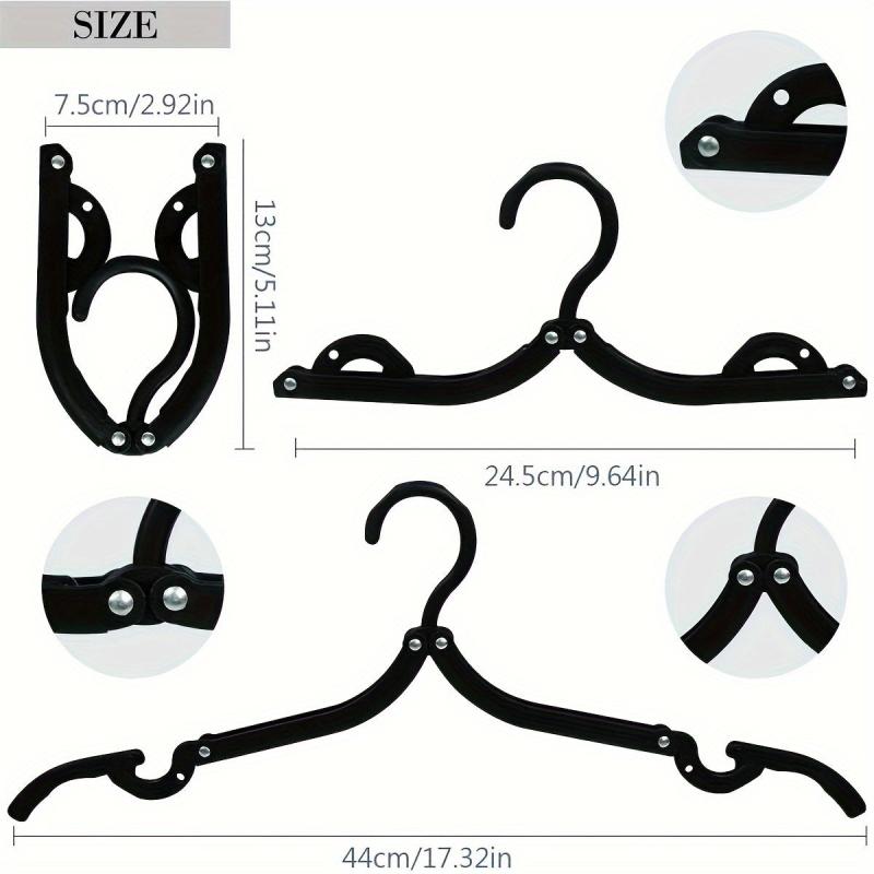 6pcs Plastic Travel Hangers Portable Folding Clothes Hangers