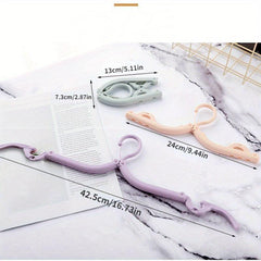 5pcs Folding Clothes Hanger Space Saving Anti Slip