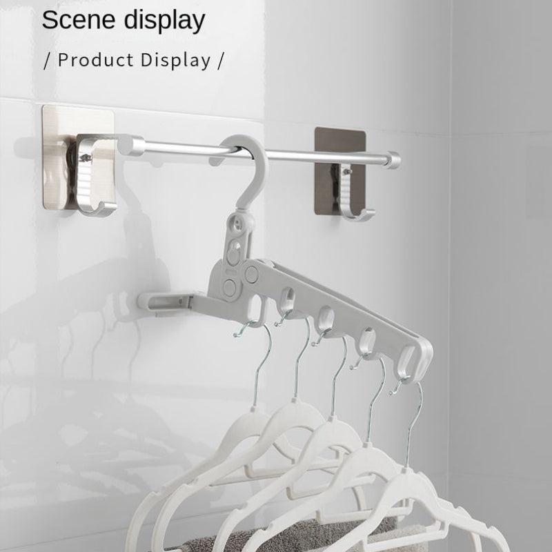 Portable Travel Clothes Hanger with Five-hole Hook