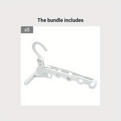 Portable Travel Clothes Hanger with Five-hole Hook