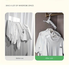 Portable Travel Clothes Hanger with Five-hole Hook