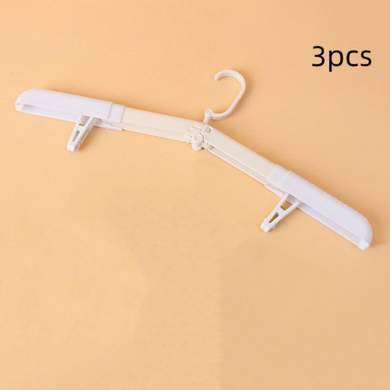 3pcs Travel Folding Hanger w/ Clamp Portable Business Drying Hanger