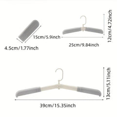 3pcs Travel Folding Hanger w/ Clamp Portable Business Drying Hanger
