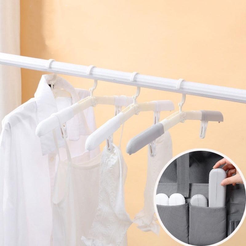 3pcs Travel Folding Hanger w/ Clamp Portable Business Drying Hanger