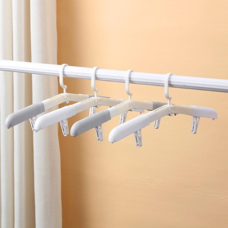 3pcs Travel Folding Hanger w/ Clamp Portable Business Drying Hanger