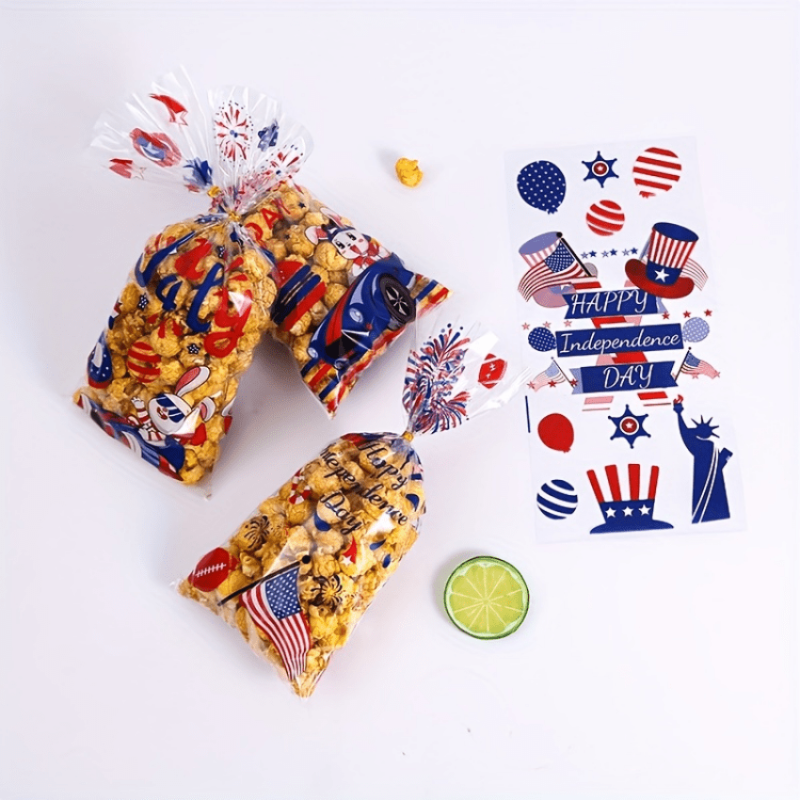 50pcs Cellophane Bags for Independence Sports Event Party Supplies