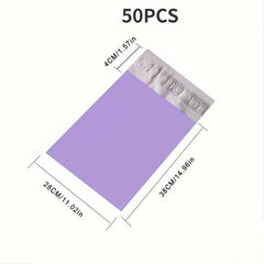 50pcs Purple Courier Mailer Bags Self seal Mailing Express Bag Envelope