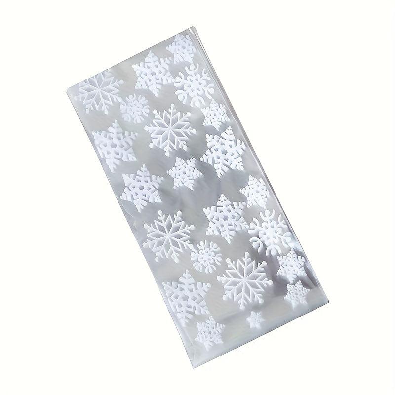 100 Snowflake Candy Bags with Golden Tie