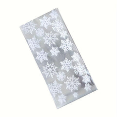 100 Snowflake Candy Bags with Golden Tie